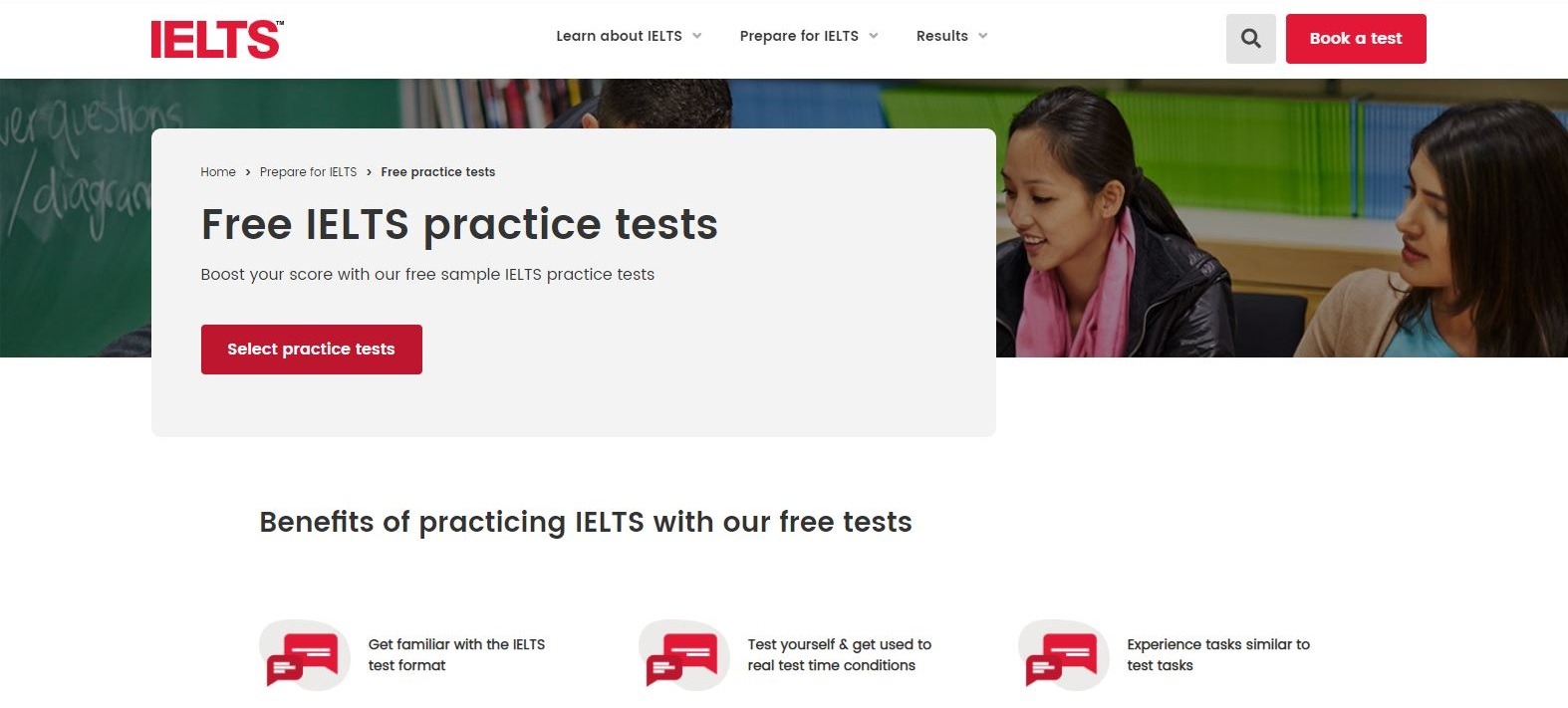 Benefits of practicing IELTS with our free tests آزمون آیلتس
