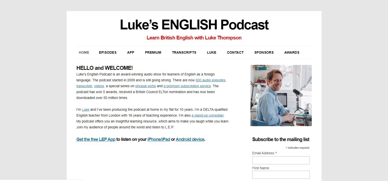 Luke’s English Podcast
