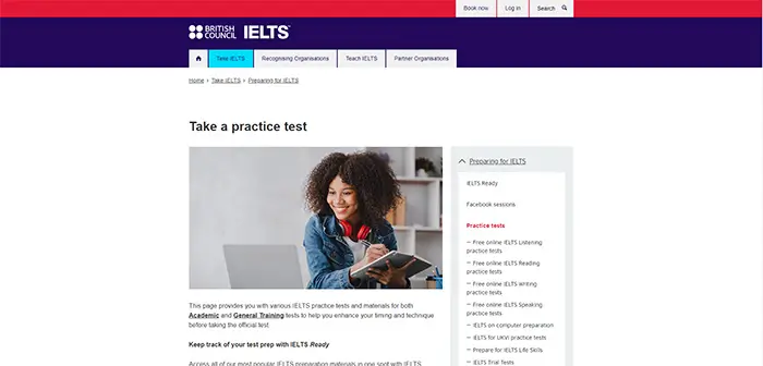 سایت takeielts.britishcouncil.org برای شرکت در آزمون آزمایشی رایگان آیلتس