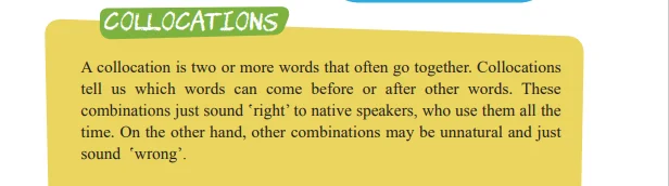 Vocabulary of the 12th English lesson