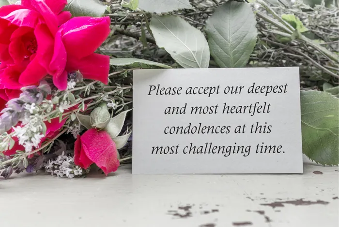 پیام تسلیت به انگلیسی